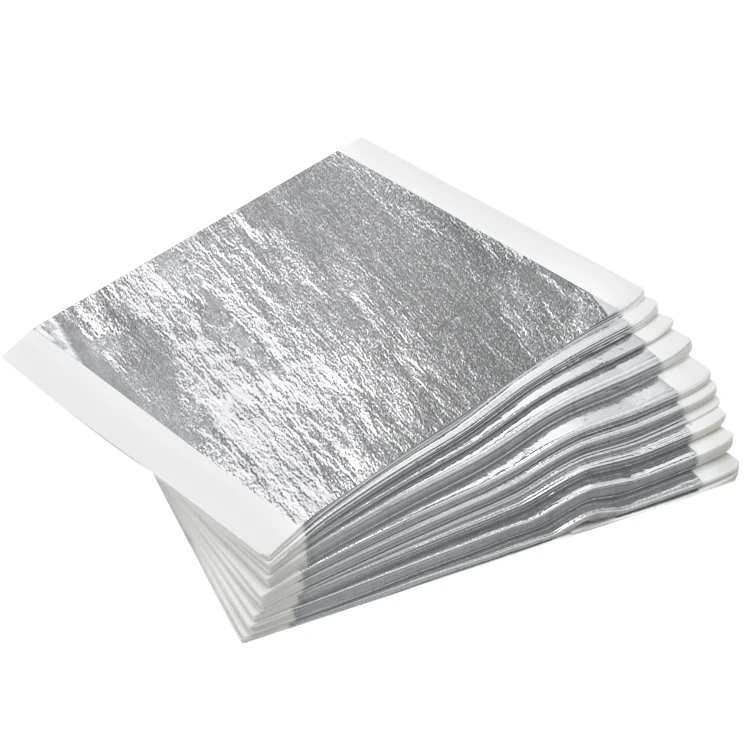 14*14cm Taiwan imitation silver leaf sheet in 1000 pieces per pack for woodcarving  instrument art decoration silver foil