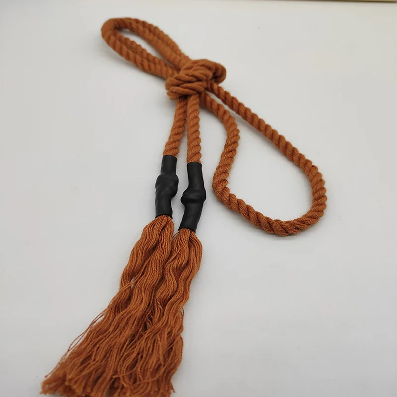 3mm 4mm 5mm 6mm Twisted Cotton Braid Cord Multi Color Length Waist Rope Macrame Cord