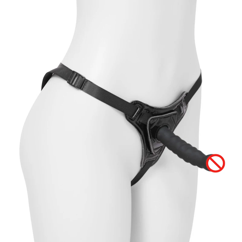 
High quality strap for harness on dildos black color strap on dildo with belt wearable for women lesbian strap on 14.5cm dildo 
