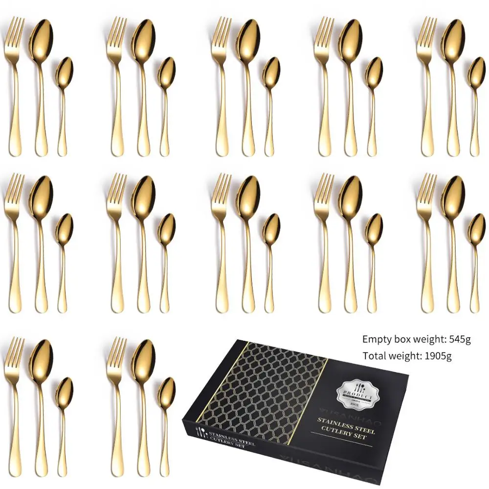 High Quality Professional Picnic Custom Party Modern Children 36pcs Flatware Cutlery Set