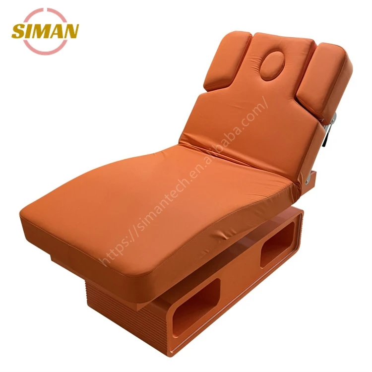 Siman clinic bed beauty bed with storage cabinet and LED atmosphere light high quality electric massage table salon equipment
