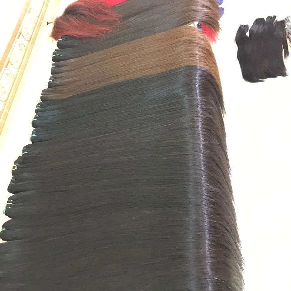 KingRawHair wholesale super double bone straight drawn virgin hair from 100% human hair Vietnam