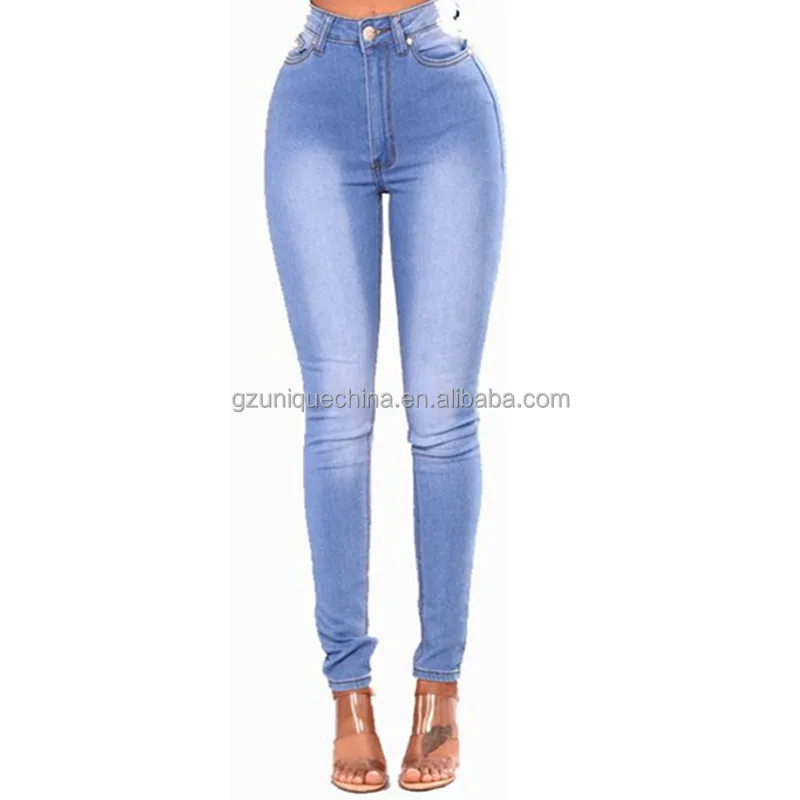 clothing manufacturers custom women girls high waist push up mujer jeans leggings denim pants for ladies
