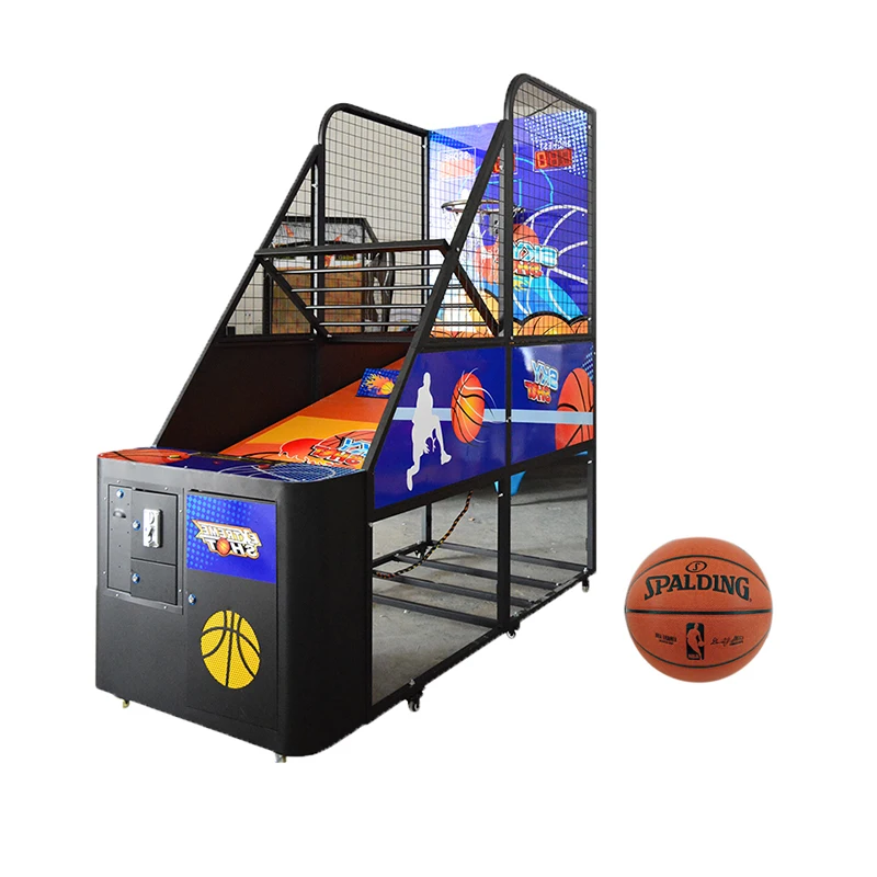 Hot selling indoor sports games street basketball shooting game machine coin-operated basketball arcade game machine manufacture