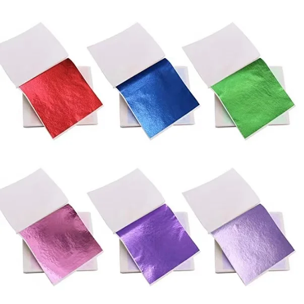 100sheets 9*9cm Imitation Gilding Gold Foil Leaf Sheets For Arts Decoration Gilding