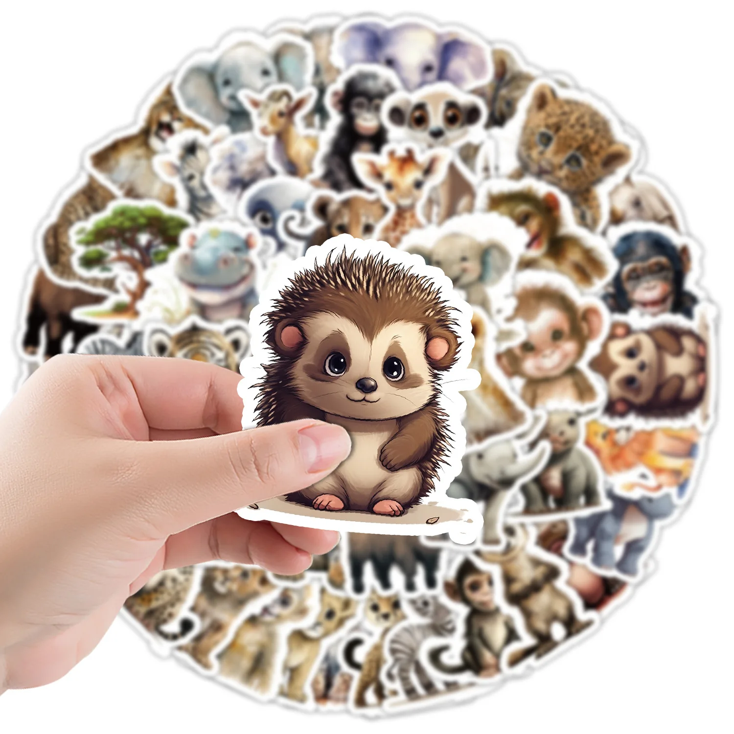 50Pcs Art Young Little Animals Cute Cartoon Graffiti Stickers For Book Bedroom Wall Vinyl Children Toy Gift Sticker