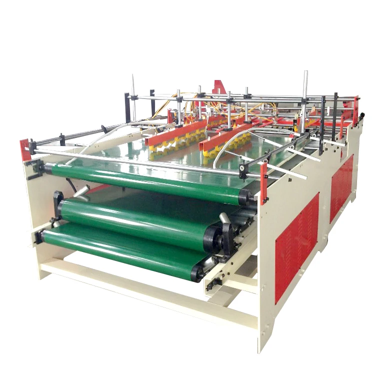 Corrugated Sheet Pasting Machine/press Type Small Carton Box Semi Auto Folder Gluer