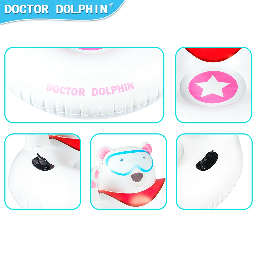 Cute Cartoon New Design Pvc Inflatable Snow Tube Sled Snow Toys For Winter Outdoor Sledding Sports Fun Winter Fun Snow Tube