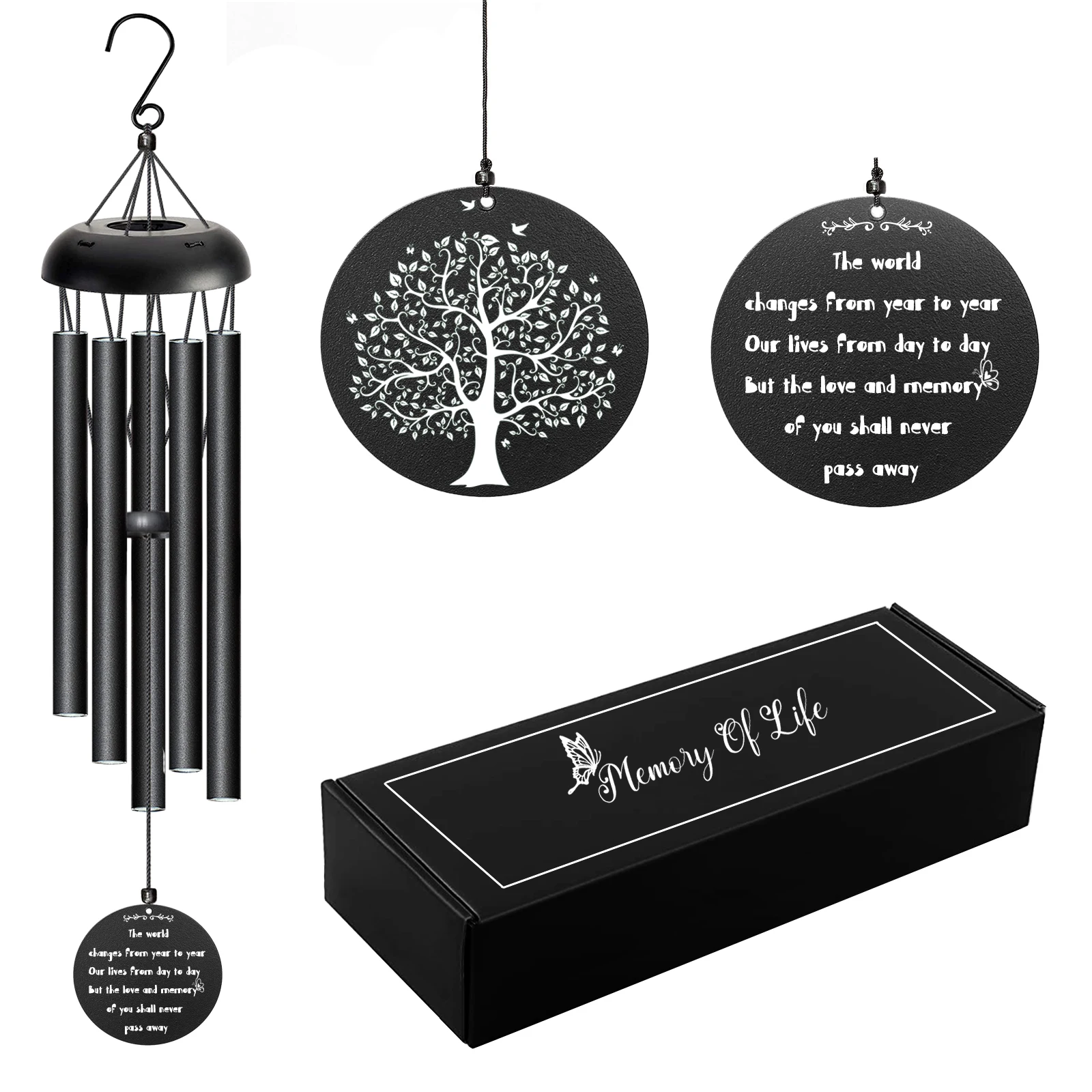 Wholesale  hot selling wooden wind chimes memorial outdoor & indoor OEM logo wind chimes