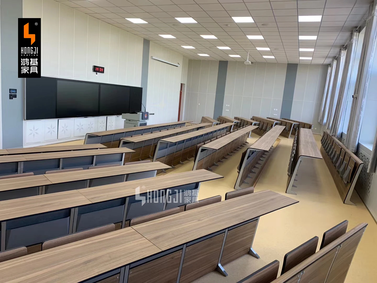 School furniture in lecture hall TC-983 education furniture student chair from hongji seating