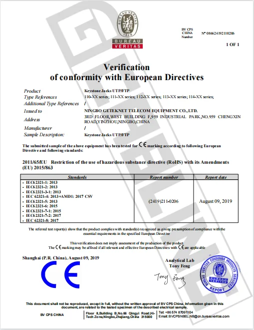 Geteknet Категория 6 keystone jack Cat6 6a 110 RONA 90/180 градусов Пылезащитная крышка двойной UTP cat5e