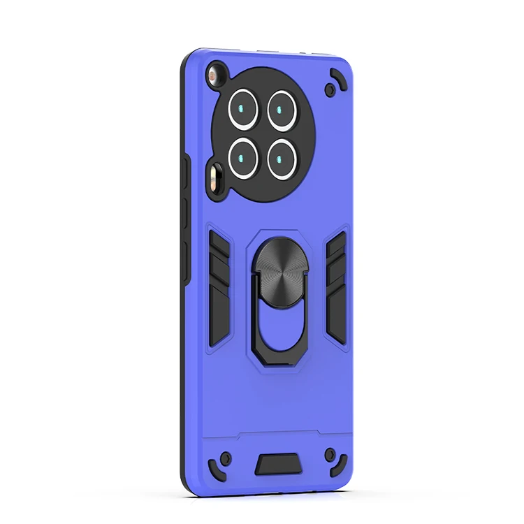 360 rotate ring heavy duty hard armor Case with ring holder kickstand magnetic car mount protective case for Infinix Smart 9