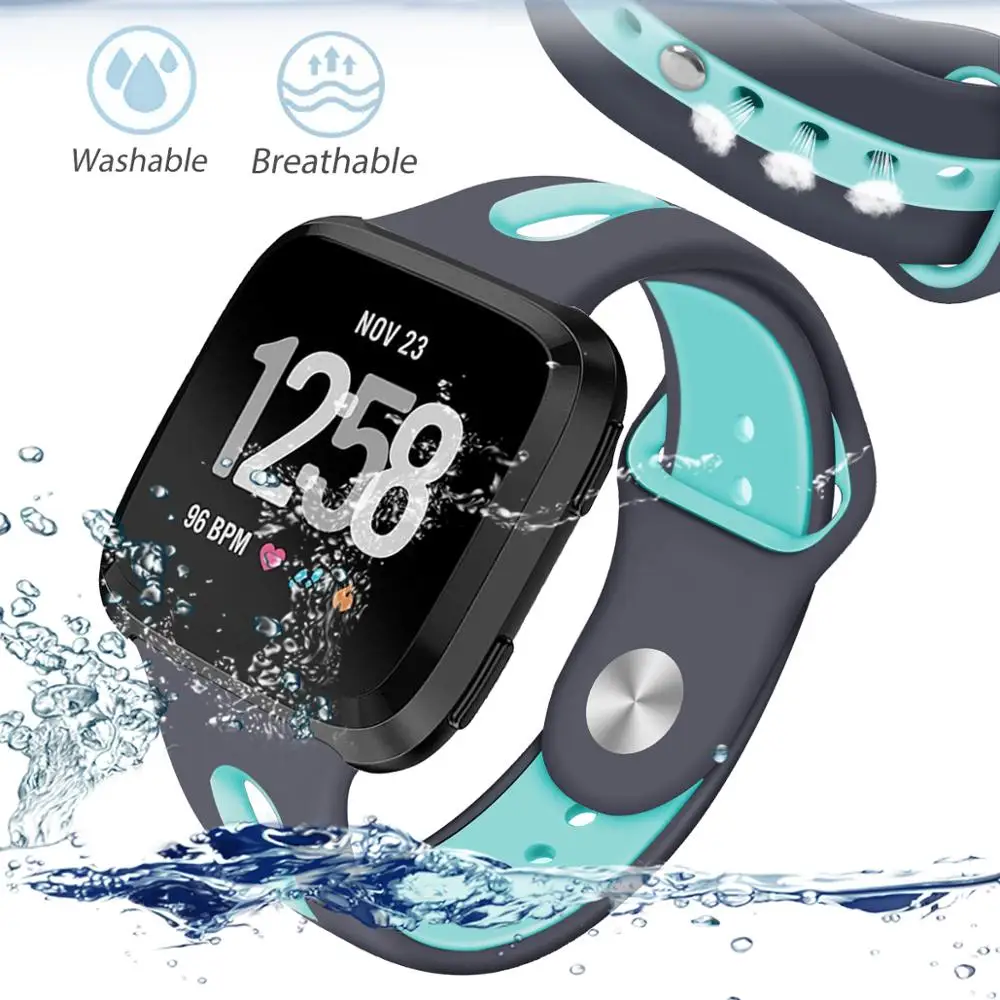 High Quality Soft Silicone Secure Adjustable Band For Fitbit Versa/Versa Lite Band Wristband Strap Bracelet FitBit Watch Straps