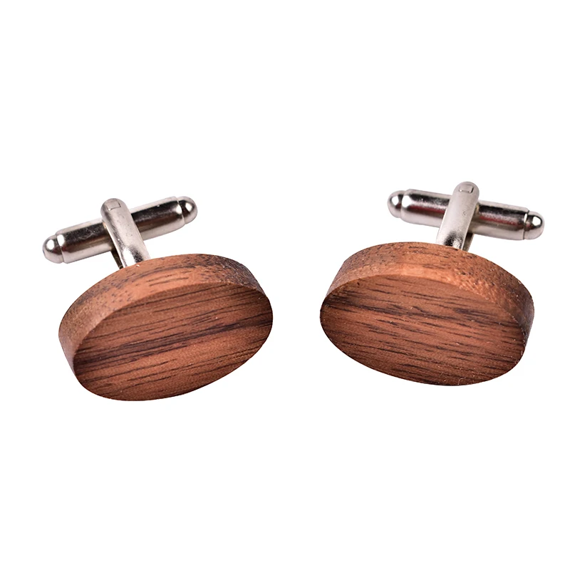 
shengzhou factory wholesale square merbau wood cufflinks for men 