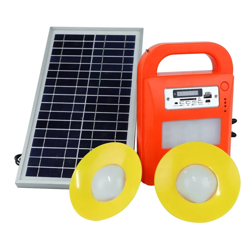 High Quality Solar Home Lighting System with FM Radio