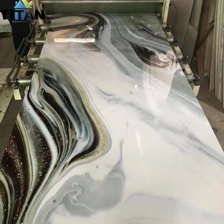 Artificial Marble Plastic Building Decor Uv Marmol Panel Pvc Marble Sheet