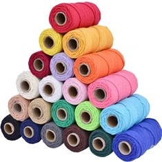 Soft 2mm/100m Colorful Cotton Rope