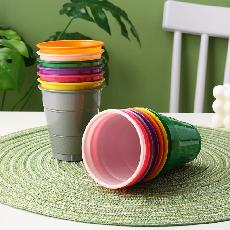 Material PP Cheap Plastic Cup Polypropylene Plastic Cups Plastic Cup Designs With Lid Hot Sale