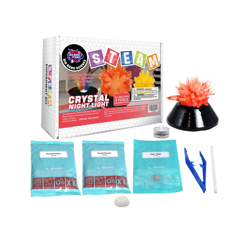 BIG BANG SCIENCE HOT DIY Crystal Growing Color LED Light Toys Crystal Kit for Kids Age 8 Years and Up Easy DIY STEM Toys