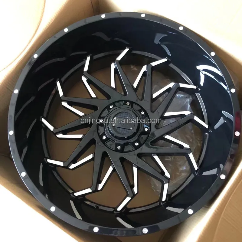 20x10 20x12 24x14 26x14 28x14 5/6x114.3-150 ET  Deep Dish Milling Spokes 4x4 Aluminum Alloy Wheels Rims