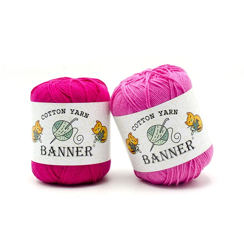 Dyed  Crochet Yarn 100% Cotton Yarn Hand Knitting 8PLY