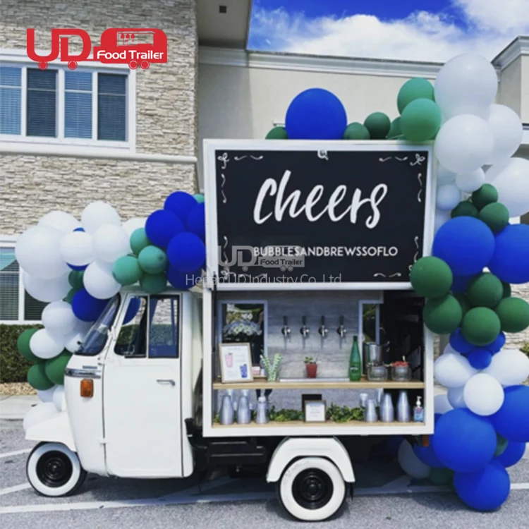 3 Wheel Drivable Electric Food Trucks Tacos Ice Cream Beer Vending Truck Moto Food Truck With Full Kitchen