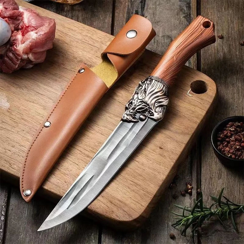 China Quality Manufacturer kitchen knife tools  set box cattle slaughter forged kitchen knife set
