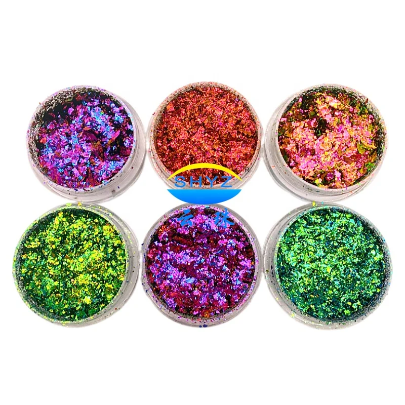 Holographic Laser Makup Glitter Powder Nail Aurora Chameleon Chrome Flakes For Eye Shadow