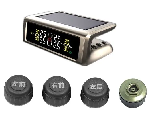Wireless Digital Low Cost External Valve Auto 433Mhz Solar Power Tire Car Monitoring System Pressure Sensor Tpms