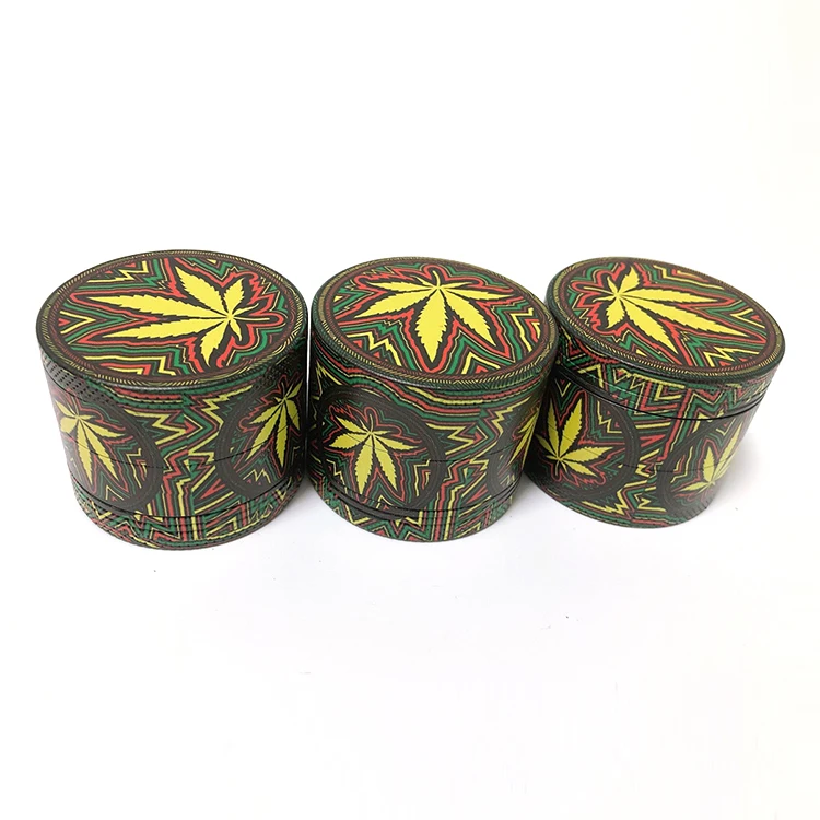 Customizable 4 Layer Smoking Accessories Round Tobbaco Roller Herb Grinder