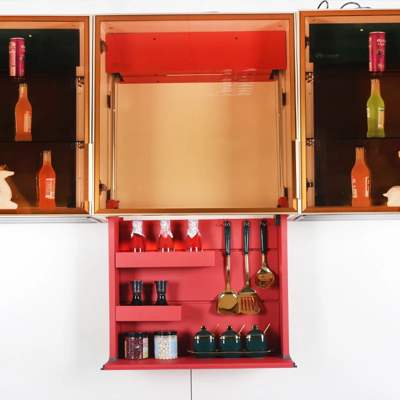 Kitchen Hardware closet accessories  Electric Pull Down Storage Basket Automatic Cabinet Elevator Organizer Shelf lift