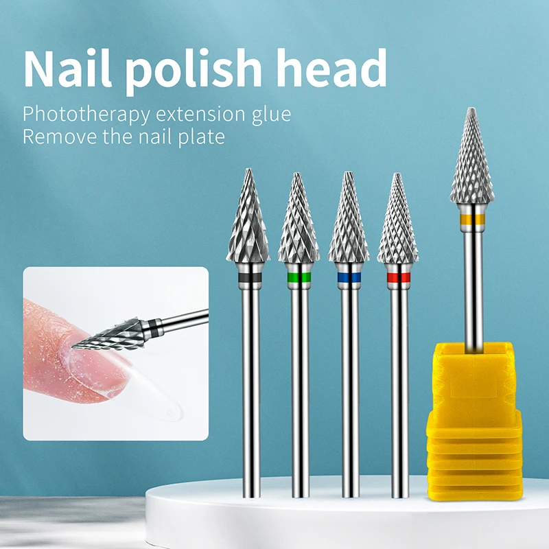Tungsten Steel Milling Cutters For Manicure Removing Gel Polish Nail Drill Bits Umbrella Shape Electric Equipment Tools