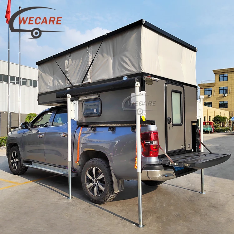 Wecare Custom pick up Camper Caravan slide on Camper Off Road Four Wheel Pop Up Slide In Pickup Truck Camper For Pickup