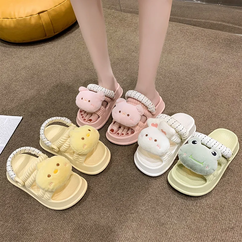 Custom logo  home cute FROG carton  Household Slides Slipper SANDALS Bedroom outdoor pillow  Slippers