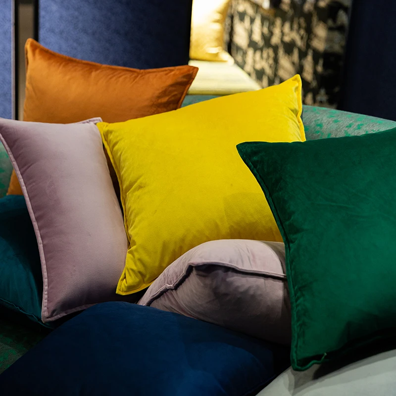 Индивидуальная бархатная наволочка для подушки домашний декор роскошная дивана-кровати подушка гостиной 55 х55