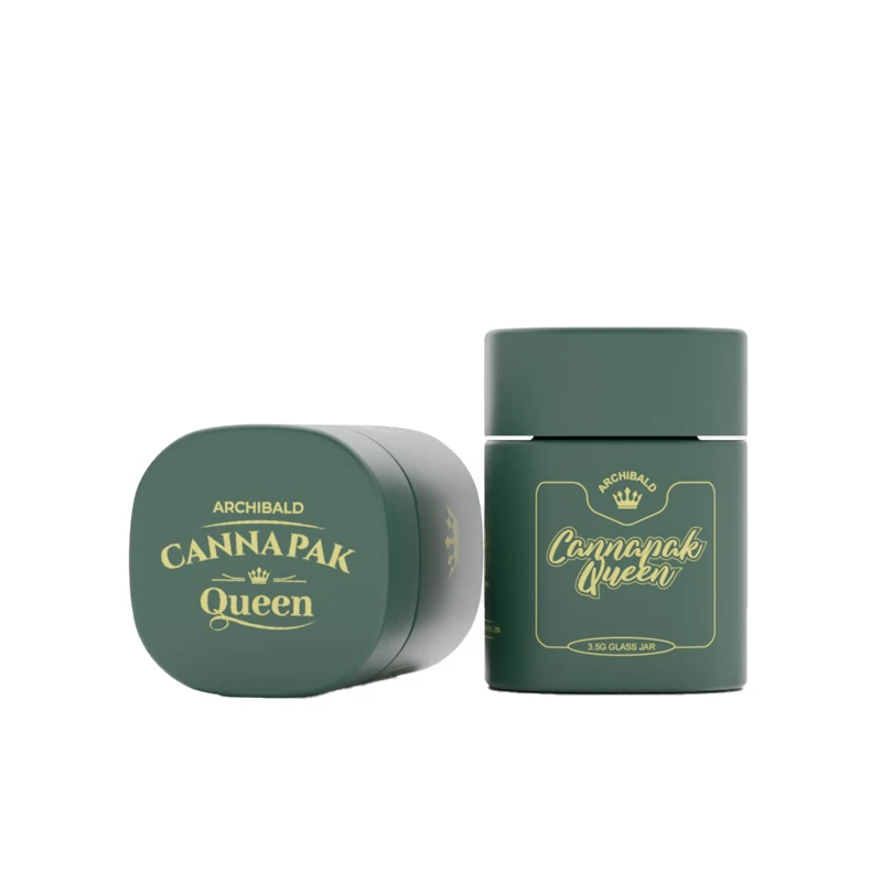 Large Capacity Custom Glass Jar Square 3.5g Odor-Resistant Jam Herb Spice Jars Cream Packaging Jar With Child Resistant Lid