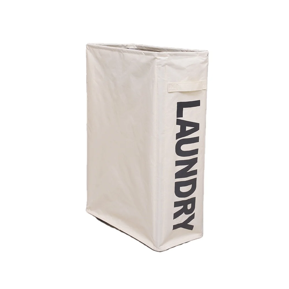 Custom Hot Sale Foldable Large Canvas Drawstring Mesh Dirty Clothes Laundry Bag With Support