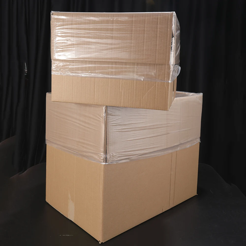 Square Bottom Custom Plastic Bags Four Corners Dust PE Flat Bottom Transparent Moistureproof Carton Liner Shipment Cover Bags