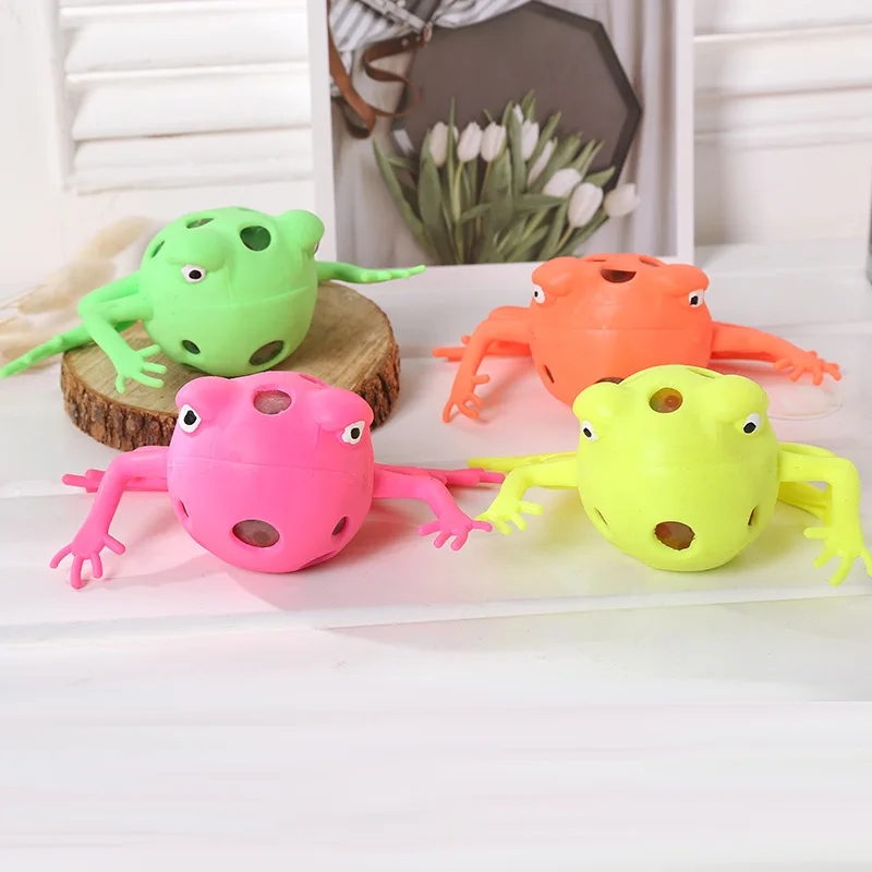 Wholesale Squishy Dinosaur Stress Relief Balls Squishy Ball Cute Dino Squeeze Toy with Water Bead Sensory Fidget Toy for Kids