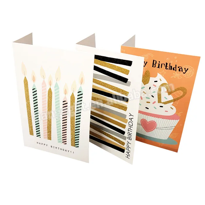 Custom OEM Folded Thank You Card Envelope Greeting Cards Birthday Cards Printing