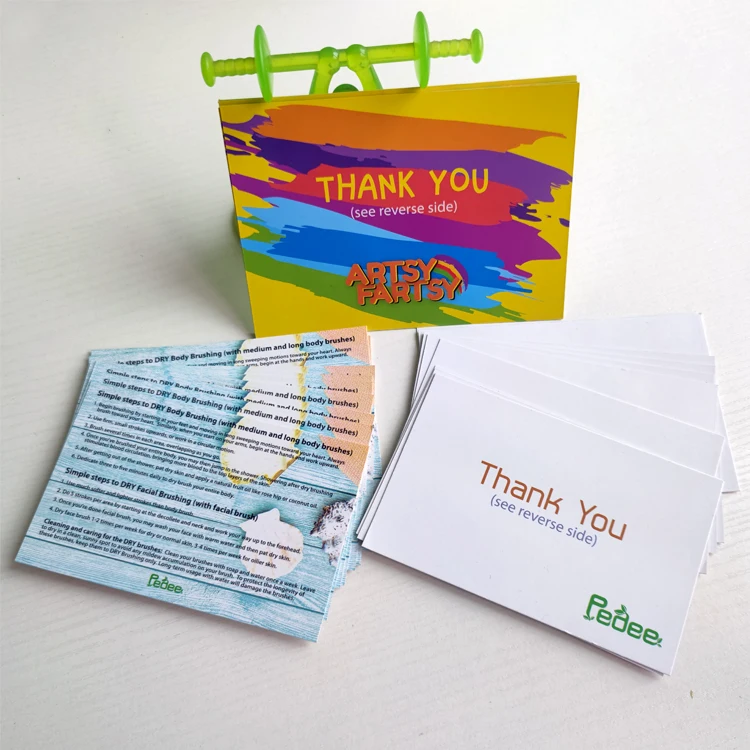 CN;GUA Offset Printrhinestoness Thank You Card Postcards Customized Kraft Paperpartychart Paper with Logo Design Recycled Paper