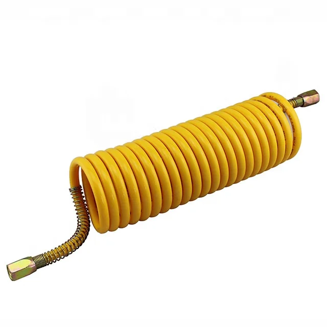 Trucks air brake hose pa12 pneumatic spiral hose with thread