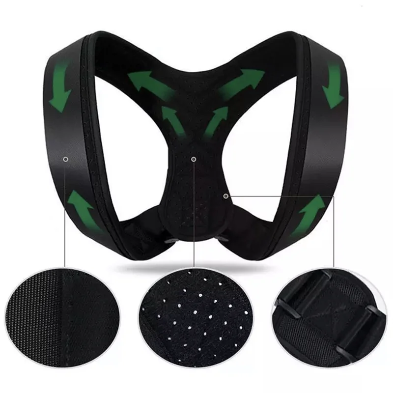 
Custom LogoAdjustable Back Brace Shoulder Belt Posture Support Correction Band Clavicle Body Posture Corrector De Postura 