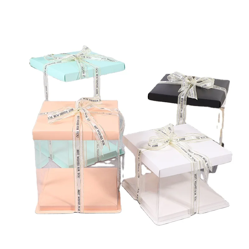 wholesale 8 inch 10inch  gift box Double height birthday cake box