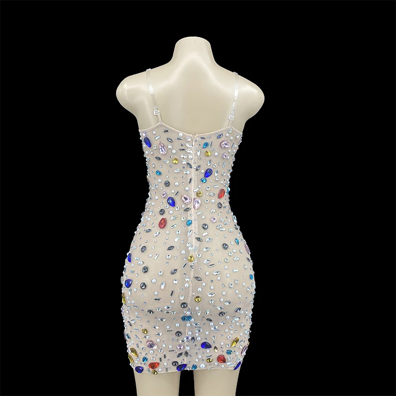 NOVANCE Y1987-G  Luxury Gown for Ladies 2022 Colorful Crystal Dress Women Rhinestone Costume Birthday Party Singer Stage Outfit