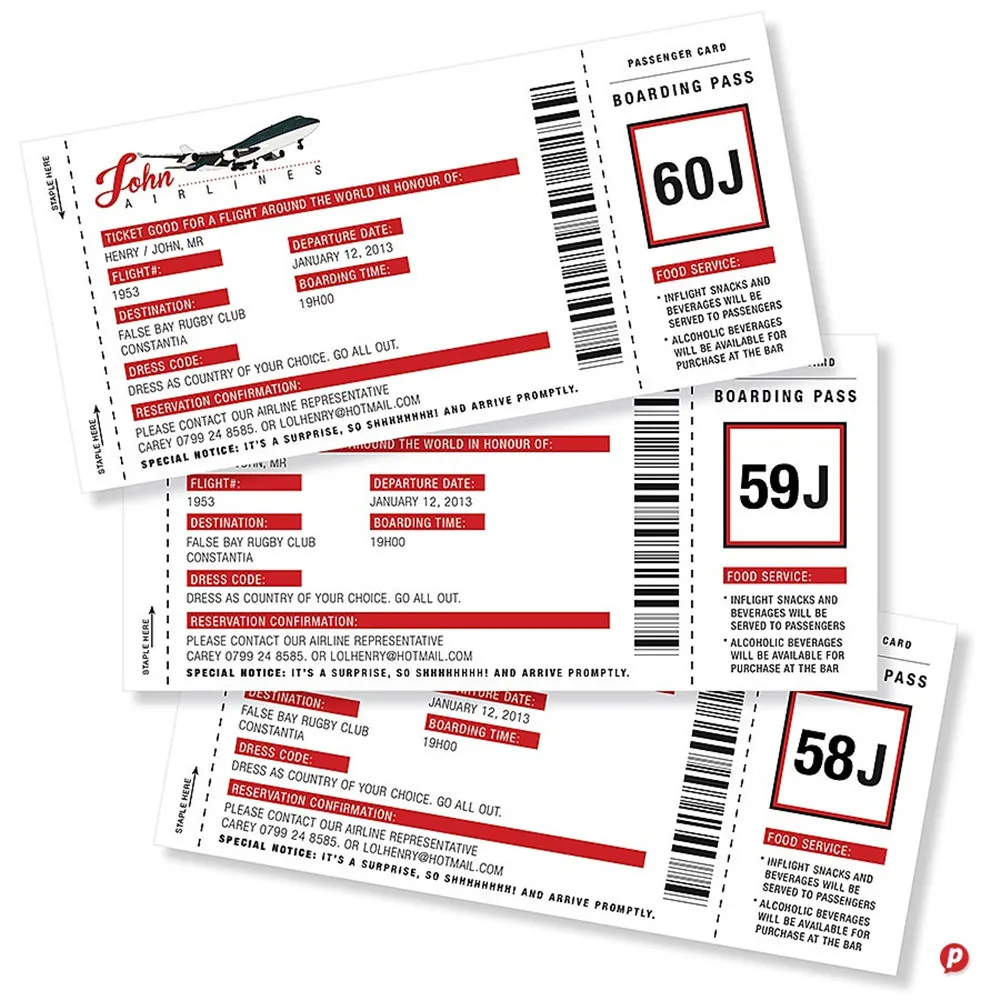 
Customized Design Printing Ticket Printing 