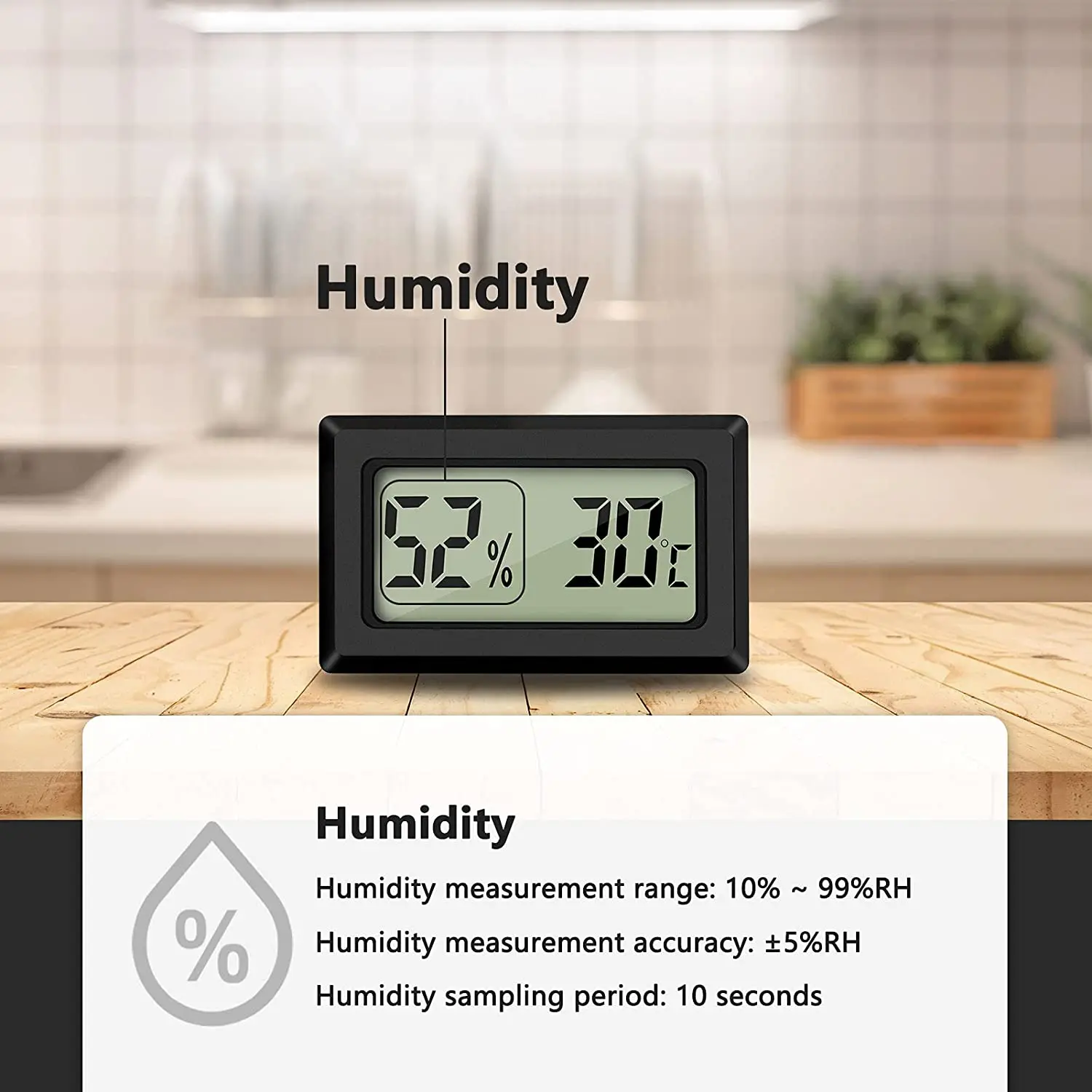 mini electronic thermohygrometer for violin
