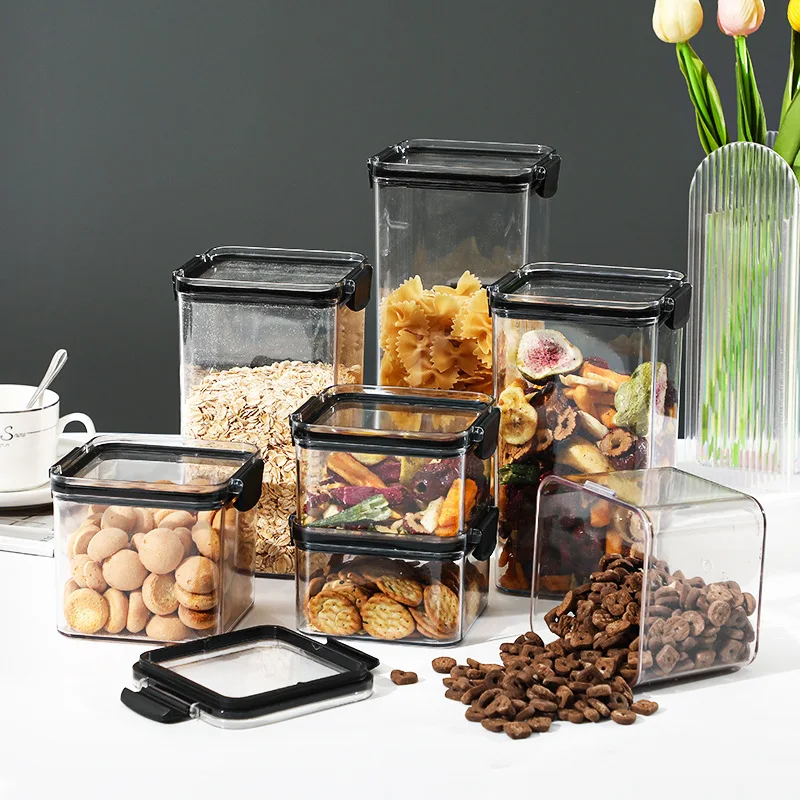 Cheap price 1800ml Food Storage Container Stackable Plastic Canister Jar