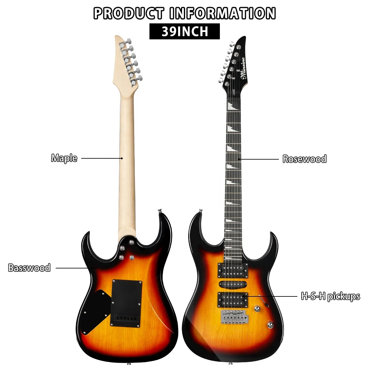 MS-170 Stringed instruments solid electric guitars Wholesale price Glossy 24 frets guitarra electrica cheap Electric Guitar
