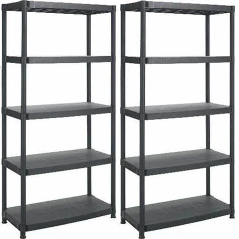 Multi-layer Boltless Medium Duty 4/5 Tier Plastic Storage Stacking Racks And Shelves For Warehouse Garage